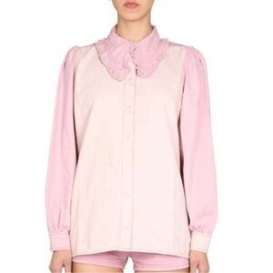 Ganni Pink Button Down Shirt